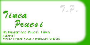 timea prucsi business card